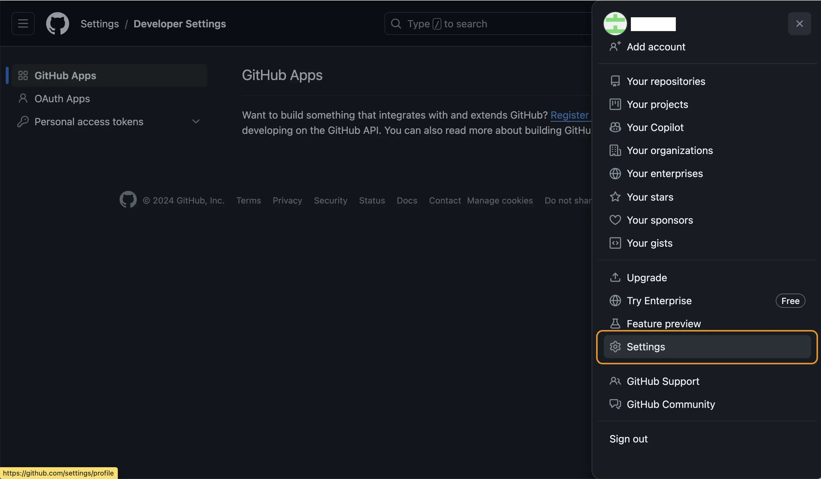 Go to Settings